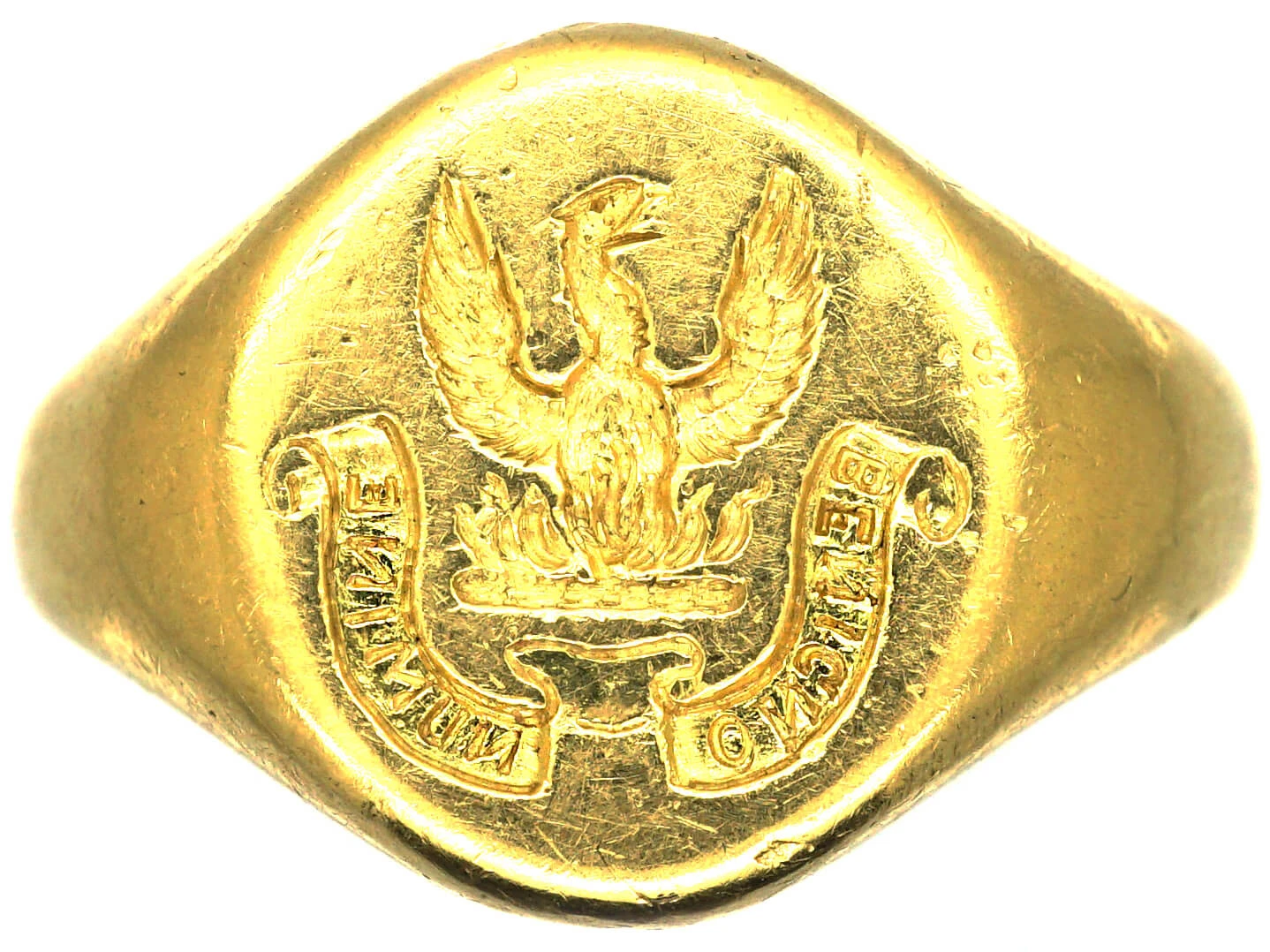 18ct Gold Signet Ring With Eagle Intaglio 3 18ct Gold Signet Ring With Eagle Intaglio