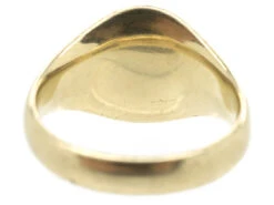 9ct Gold Plain Signet Ring 10 9ct Gold Plain Signet Ring -Antique Jewellery Company DSC01956