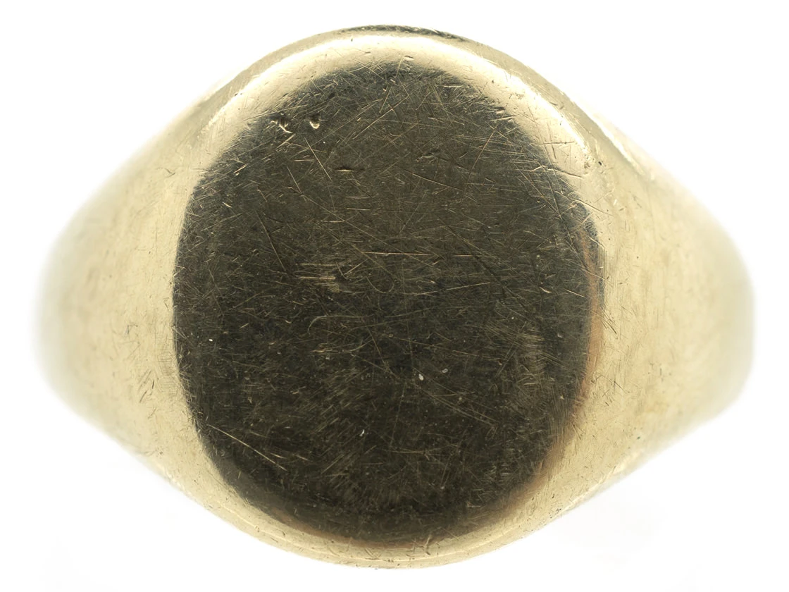 9ct Gold Plain Signet Ring 3 9ct Gold Plain Signet Ring