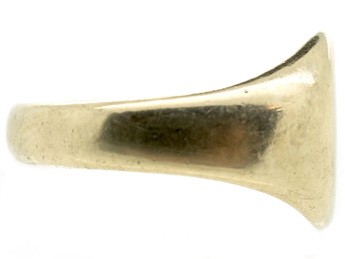 9ct Gold Plain Signet Ring 6 9ct Gold Plain Signet Ring - Image 4