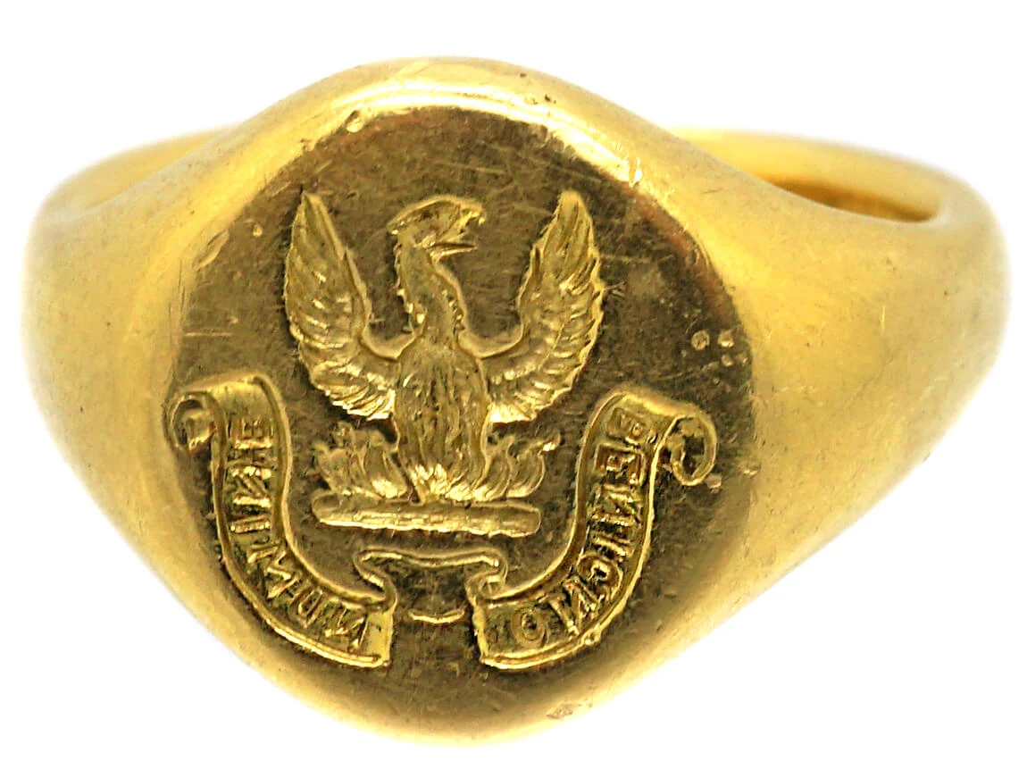 18ct Gold Signet Ring With Eagle Intaglio 8 18ct Gold Signet Ring With Eagle Intaglio - Image 6