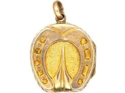 Victorian 9ct Gold Back & Front Horseshoe Locket -Antique Jewellery Company DSC01971 scaled 1