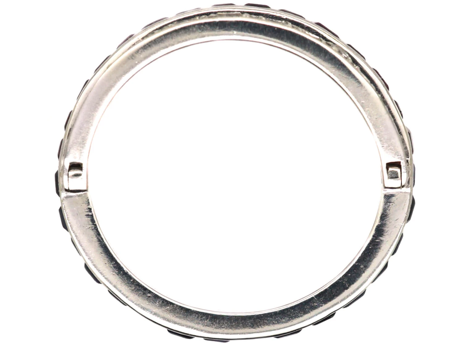 Art Deco 18ct White Gold Flip Over Ring Set With Diamonds, Sapphires & Rubies 5 Art Deco 18ct White Gold Flip Over Ring Set With Diamonds, Sapphires & Rubies - Image 3