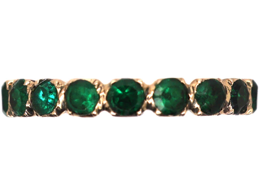 Georgian Gold & Green Paste Eternity Ring 3 Georgian Gold & Green Paste Eternity Ring