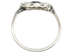 French Platinum, Sapphire & Diamond Oval Cluster Ring 12 French Platinum, Sapphire & Diamond Oval Cluster Ring -Antique Jewellery Company DSC02014