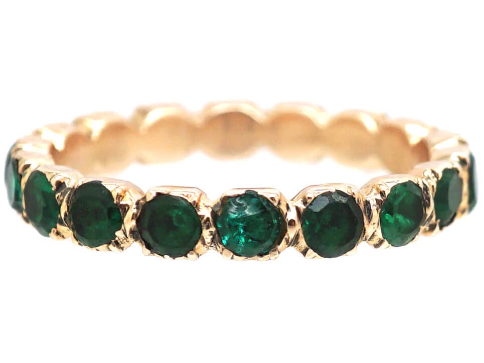 Georgian Gold & Green Paste Eternity Ring 7 Georgian Gold & Green Paste Eternity Ring - Image 5