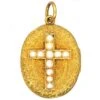 Victorian 18ct Gold Oval Locket With Natural Split Pearl Set Cross 2 Victorian 18ct Gold Oval Locket With Natural Split Pearl Set Cross -Antique Jewellery Company DSC02031 copy scaled 1