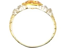 Georgian 18ct Gold, Topaz & Old Mine Cut Diamond Ring -Antique Jewellery Company DSC02034 scaled 1