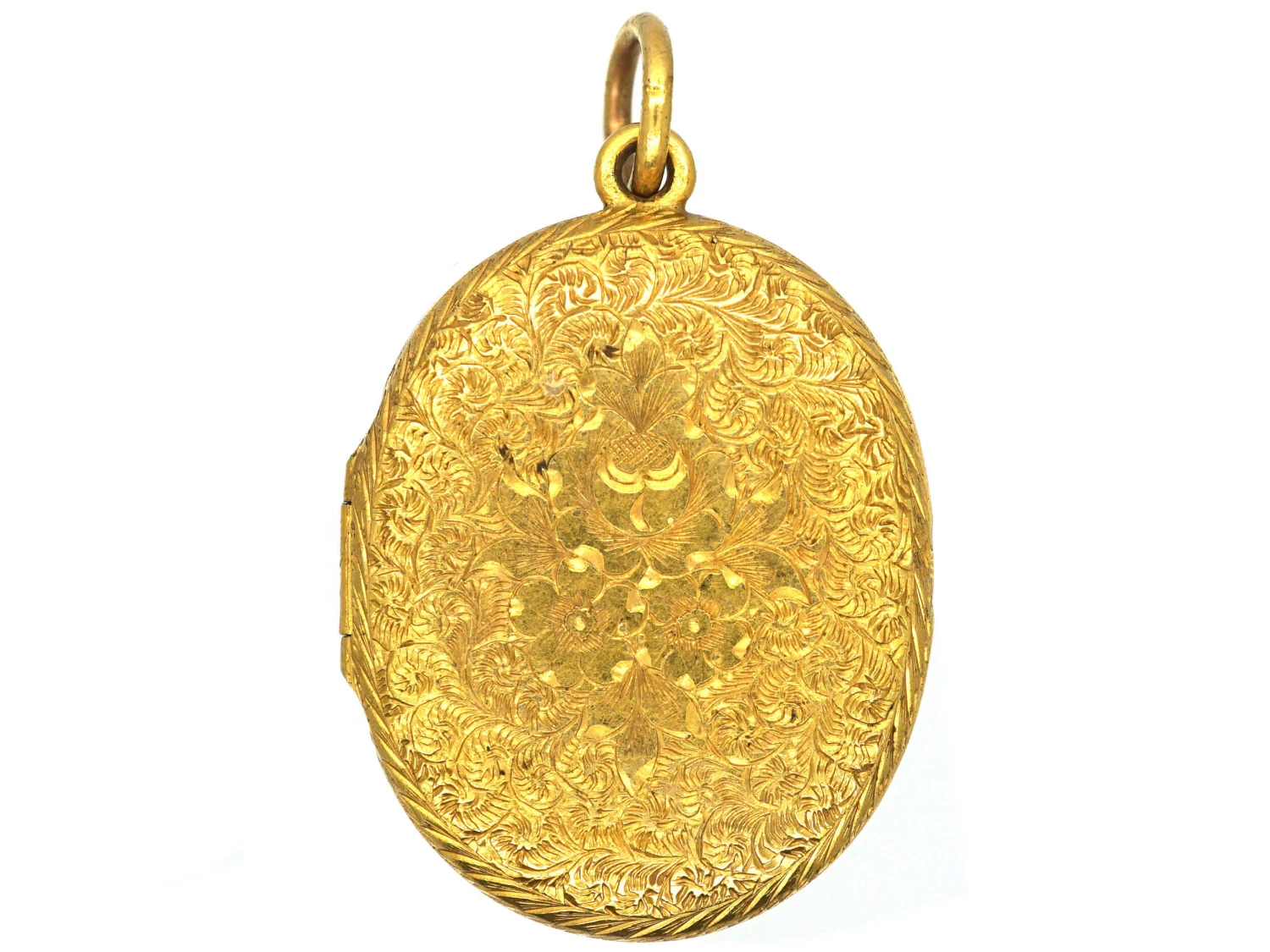 Victorian 18ct Gold Oval Locket With Natural Split Pearl Set Cross 4 Victorian 18ct Gold Oval Locket With Natural Split Pearl Set Cross - Image 2