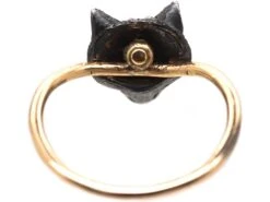Edwardian Fox Head Ring Set With Diamonds & Ruby Eyes -Antique Jewellery Company DSC02051