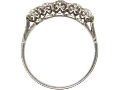 Early 20th Century Platinum Five Stone Diamond Ring With Diamond Set Shoulders 10 Early 20th Century Platinum Five Stone Diamond Ring With Diamond Set Shoulders -Antique Jewellery Company DSC02052 scaled 1