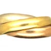 Vintage Les Must De Cartier Three Colour Gold Trinity Ring