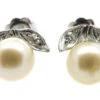 18ct White Gold, Diamond & Pearl Earrings 2 18ct White Gold, Diamond & Pearl Earrings -Antique Jewellery Company DSC02088