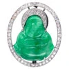 Art Deco Jade & Diamond Buddha Brooch -Antique Jewellery Company DSC02105