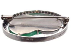 Art Deco Jade & Diamond Buddha Brooch -Antique Jewellery Company DSC02112