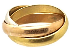 Vintage Les Must De Cartier Three Colour Gold Trinity Ring -Antique Jewellery Company DSC02121 copy
