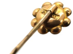Edwardian 9ct Gold Tie Pin Set With A Garnet -Antique Jewellery Company DSC02133 1