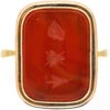 Georgian 9ct Gold Rebus Ring Set With A Carnelian -Antique Jewellery Company DSC02155