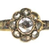 Georgian 18ct Gold Rose Diamond Cluster Ring -Antique Jewellery Company DSC02170