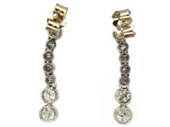Edwardian Diamond Drop Earrings 7 Edwardian Diamond Drop Earrings -Antique Jewellery Company DSC02186