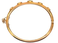 Edwardian 9ct Gold Bangle Set With Peridots & Diamonds -Antique Jewellery Company DSC02195 scaled 1