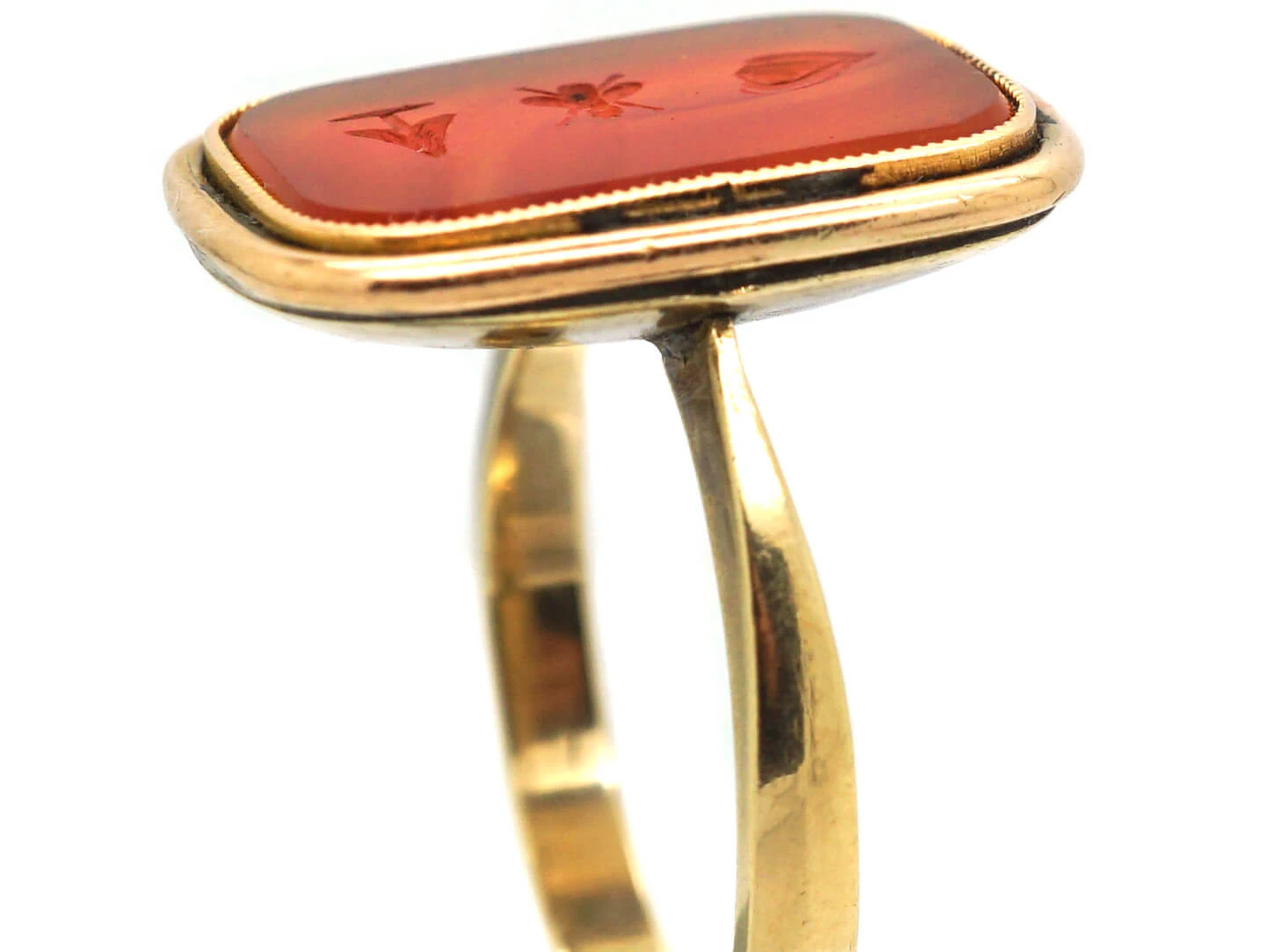 Georgian 9ct Gold Rebus Ring Set With A Carnelian 8 Georgian 9ct Gold Rebus Ring Set With A Carnelian - Image 6