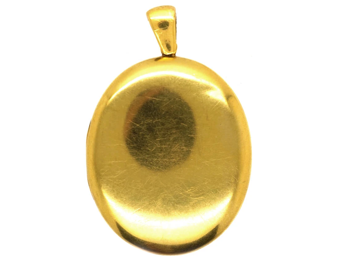 Victorian 18ct Gold Locket With Natural Split Pearl & Rose Diamond Star Motif 7 Victorian 18ct Gold Locket With Natural Split Pearl & Rose Diamond Star Motif - Image 5