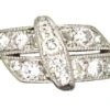 Art Deco Platinum & Diamond Crossover Ring With Buckle Detail 2 Art Deco Platinum & Diamond Crossover Ring With Buckle Detail -Antique Jewellery Company DSC02213 scaled 1