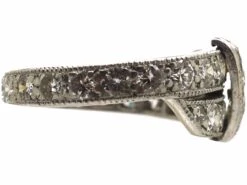 Art Deco Platinum & Diamond Crossover Ring With Buckle Detail 12 Art Deco Platinum & Diamond Crossover Ring With Buckle Detail -Antique Jewellery Company DSC02238 scaled 1