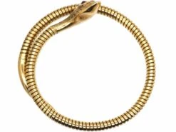9ct Gold Snake Bangle By Smith & Pepper -Antique Jewellery Company DSC02245 scaled 1