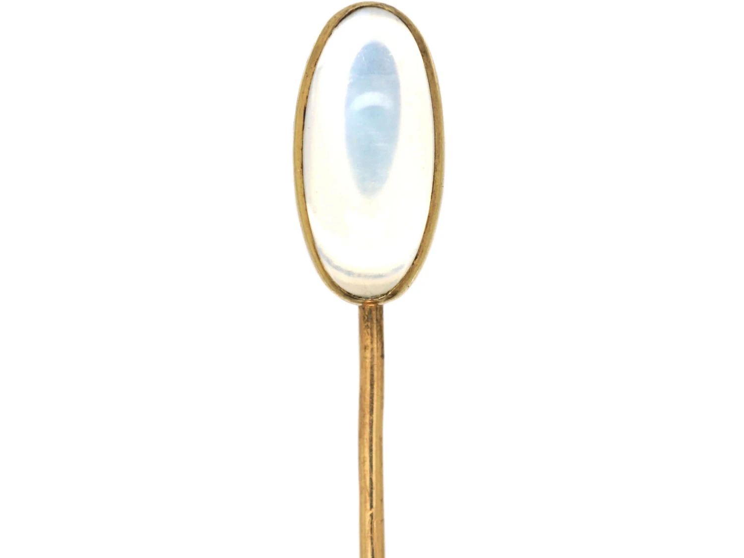 Edwardian 14ct Gold Tie Pin Set With A Moonstone 3 Edwardian 14ct Gold Tie Pin Set With A Moonstone