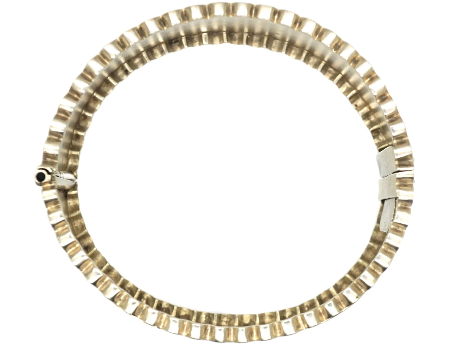 Victorian Silver & Gold Overlay Bangle In Aesthetic Style 4 Victorian Silver & Gold Overlay Bangle In Aesthetic Style - Image 2