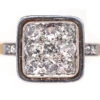 Art Deco 18ct Gold & Platinum Diamond Set Square Ring 2 Art Deco 18ct Gold & Platinum Diamond Set Square Ring -Antique Jewellery Company DSC02282