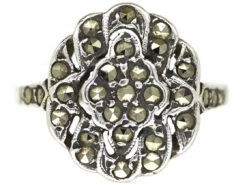 Silver & Marcasite Cluster Ring