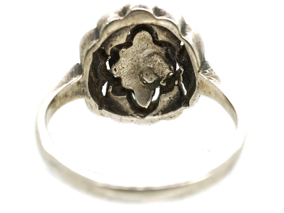 Silver & Marcasite Cluster Ring 9 Silver & Marcasite Cluster Ring - Image 7