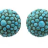 Victorian Round Pave Set Turquoise Earrings 1 Victorian Round Pave Set Turquoise Earrings -Antique Jewellery Company DSC02323