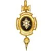 Victorian 18ct Gold Pendant By E. W Streeter Set With A Cabochon Garnet With Natural Split Pearls -Antique Jewellery Company DSC02347 scaled 1