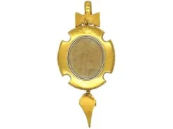 Victorian 18ct Gold Pendant By E. W Streeter Set With A Cabochon Garnet With Natural Split Pearls 7 Victorian 18ct Gold Pendant By E. W Streeter Set With A Cabochon Garnet With Natural Split Pearls -Antique Jewellery Company DSC02353 scaled 1