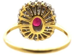 1950s 18ct Gold & Platinum, Ruby & Diamond Cluster Ring 12 1950s 18ct Gold & Platinum, Ruby & Diamond Cluster Ring -Antique Jewellery Company DSC02354 scaled 1