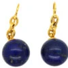French 18ct Gold & Lapis Lazuli Earrings 1 French 18ct Gold & Lapis Lazuli Earrings -Antique Jewellery Company DSC02360