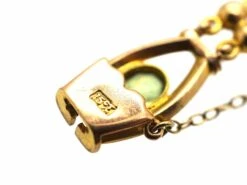 Edwardian 15ct Gold Ornate Bracelet Set With Peridots -Antique Jewellery Company DSC02361 scaled 1