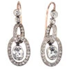 Edwardian Silver & Gold , Paste Double Loop Drop Earrings 2 Edwardian Silver & Gold , Paste Double Loop Drop Earrings -Antique Jewellery Company DSC02393