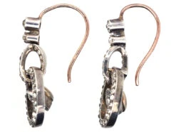 Edwardian Silver & Gold , Paste Double Loop Drop Earrings 6 Edwardian Silver & Gold , Paste Double Loop Drop Earrings -Antique Jewellery Company DSC02394 1