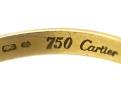 Cartier 18ct Gold Wedding Band 11 Cartier 18ct Gold Wedding Band -Antique Jewellery Company DSC02396 1