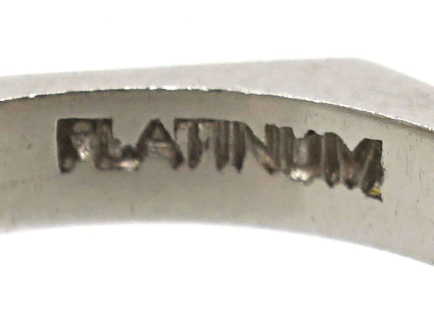 Art Deco Platinum Wedding Hexagonal Ring With Engraved Detail 6 Art Deco Platinum Wedding Hexagonal Ring With Engraved Detail - Image 4