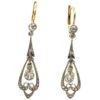 Edwardian 15ct Gold & Platinum, Diamond Drop Earrings 1 Edwardian 15ct Gold & Platinum, Diamond Drop Earrings -Antique Jewellery Company DSC02403