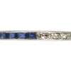 Art Deco Narrow Platinum, Sapphire & Diamond Eternity Ring -Antique Jewellery Company DSC02409