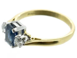 18ct Gold Sapphire & Diamond Ring By Cropp & Farr 17 18ct Gold Sapphire & Diamond Ring By Cropp & Farr -Antique Jewellery Company DSC02423