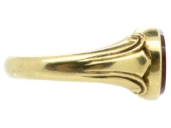 18ct Gold Early Victorian Carnelian Signet Ring With Carved Eagle Intaglio 13 18ct Gold Early Victorian Carnelian Signet Ring With Carved Eagle Intaglio -Antique Jewellery Company DSC02433 1