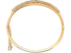 Edwardian 18ct Gold & Sapphire Narrow Bangle -Antique Jewellery Company DSC02464